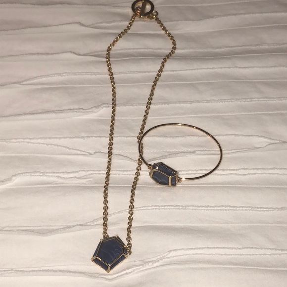 Marc Jacobs Blue Bauhaus necklace & bracelet - Picture 2 of 8